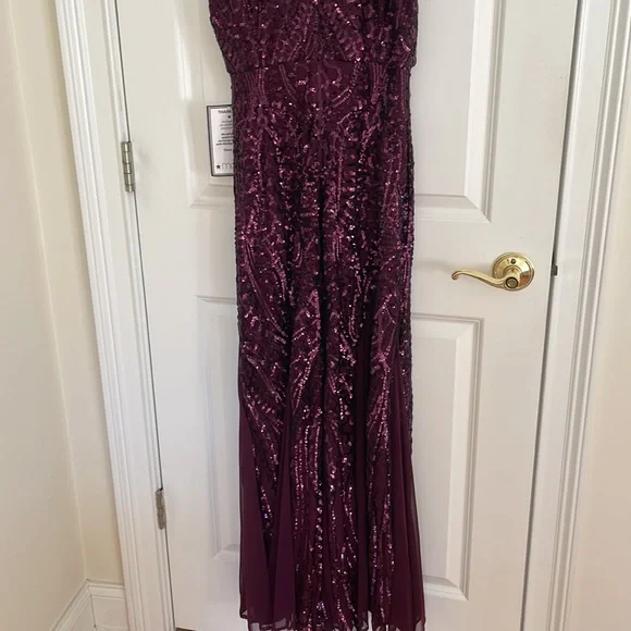 NWT Plum Sequin Dress - Picture 4 of 7